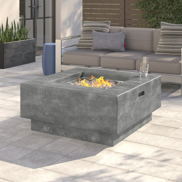 Elementi Manhattan Concrete Propane/Natural Gas Fire Pit Table